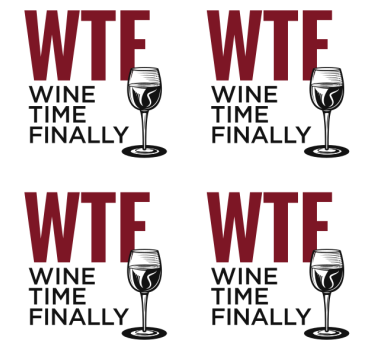 Sous verre citation heure du vin wtf - TenStickers