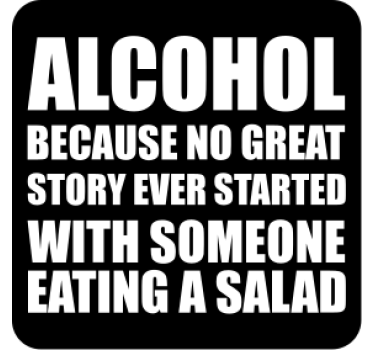 Dessous de verre citation Phrase amusante sur l'alcool - TenStickers