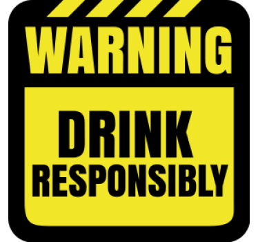 dessous de verre avec citation Boire de façon responsable - TenStickers