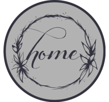Sous verre citation cercle floral élégant à la maison - TenStickers