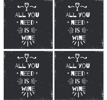 Sous verre citation nécessité du vin - TenStickers