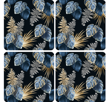 Sous verre feuillage tropical luxuriant - TenStickers