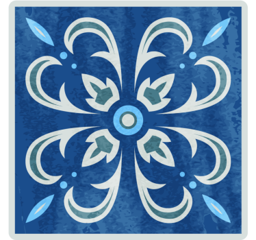 dessous de verre forme carreaux Bleu marocain - TenStickers