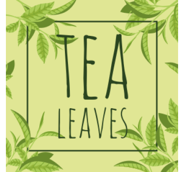 Sous verre citation motif feuilles de thé - TenStickers