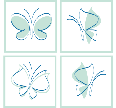 Sous verre motifs de papillons élégants - TenStickers