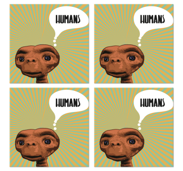 Dessous de verre pour les bizarres Et penser aux humains - TenStickers