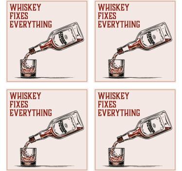 Sous verre citation visuel de whisky versé - TenStickers