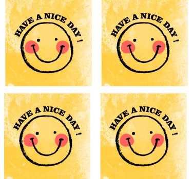 Sous verre citation smiley joyeux avec message - TenStickers