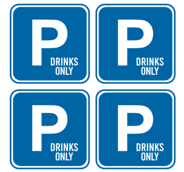 Sous verre citation avis de boissons réservées - TenStickers