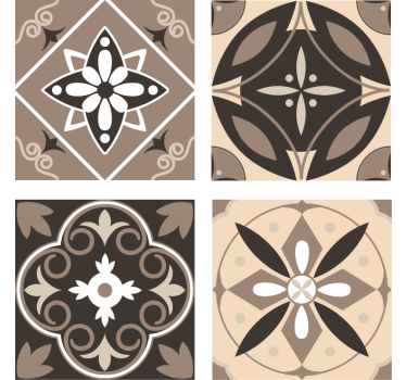 Dessous de verre forme carreaux Carreaux classiques marron - TenStickers
