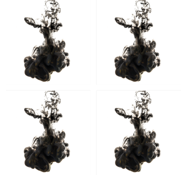 Sous verre tourbillon d'encre noire fluide - TenStickers