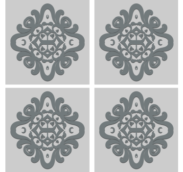 Dessous de verre forme carreaux Formes de fleurs à effet 3d - TenStickers