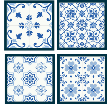 Dessous de verre forme carreaux Jeu de carreaux arabesques - TenStickers