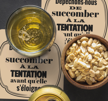 dessous de verre avec citation Citation d'épicure - TenStickers