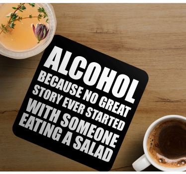 Dessous de verre citation Phrase amusante sur l'alcool - TenStickers