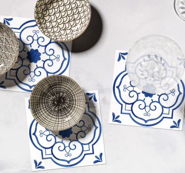 Dessous de verre bleu classique - TenStickers