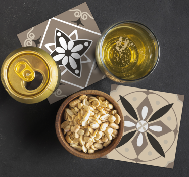 Dessous de verre forme carreaux Carreaux classiques marron - TenStickers