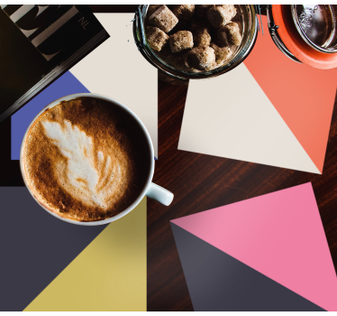Sous verre angles géométriques multicolores - TenStickers