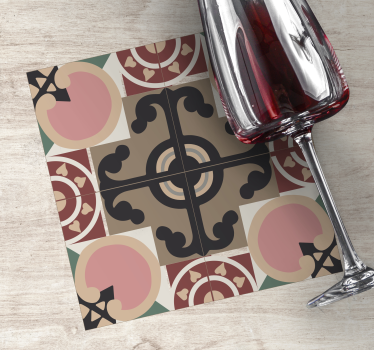 Sous verre carreaux motifs géométriques raffinés - TenStickers