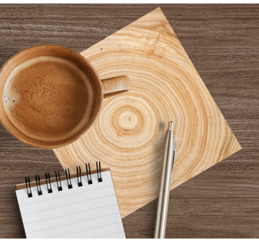 Sous verre cercle effet bois - TenStickers