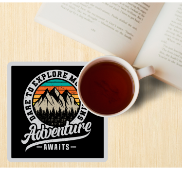Sous verre citation aventure en montagne - TenStickers
