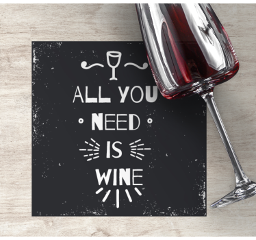 Sous verre citation nécessité du vin - TenStickers