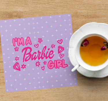Sous verre citation rose ludique - TenStickers