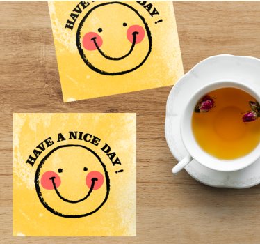 Sous verre citation smiley joyeux avec message - TenStickers