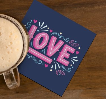 Sous verre citation typographie amoureuse ludique - TenStickers