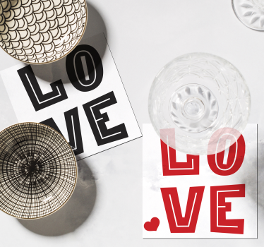 Sous verre citation typographie audacieuse amour - TenStickers
