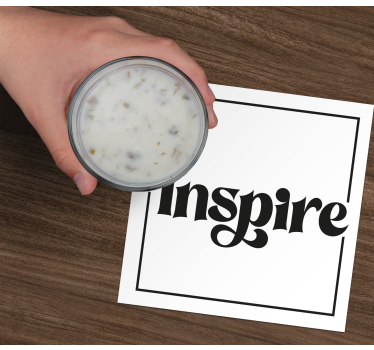 Sous verre citation typographie audacieuse inspirante - TenStickers