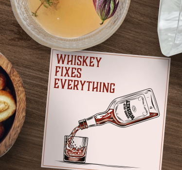 Sous verre citation visuel de whisky versé - TenStickers