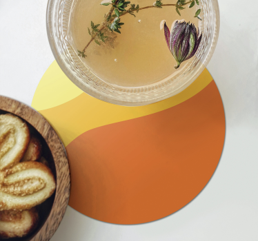 Sous verre couches colorées ondulées - TenStickers
