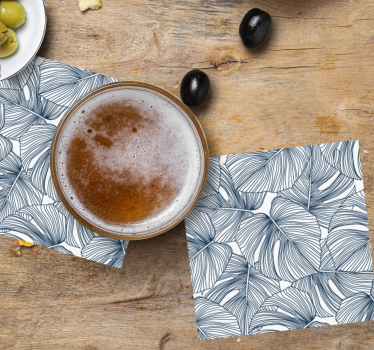Sous verre design motif feuilles - TenStickers