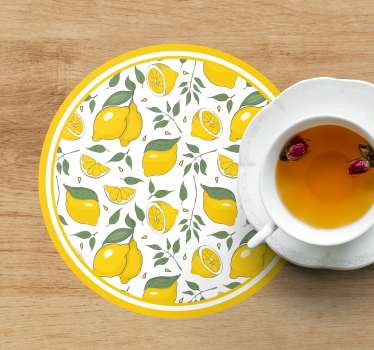 Sous verre Éléments de motif citron - TenStickers