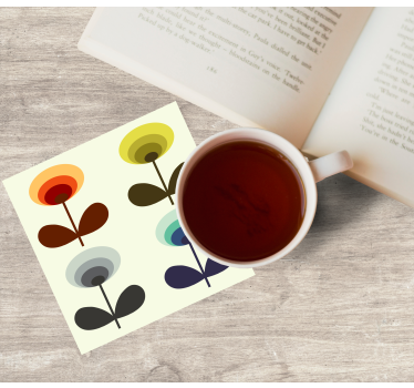 Sous verre formes florales superposées - TenStickers