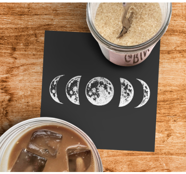 Sous verre illustration des phases lunaires - TenStickers