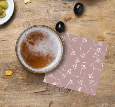 Sous verre motif art ligne florale - TenStickers