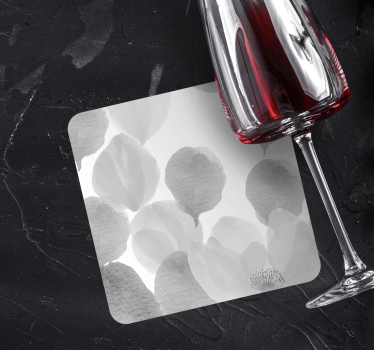 Sous verre pétales gris doux - TenStickers