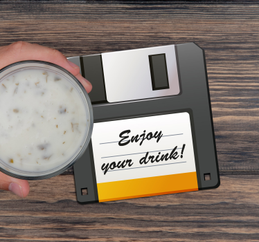 Sous verre rappel de boisson disquette - TenStickers