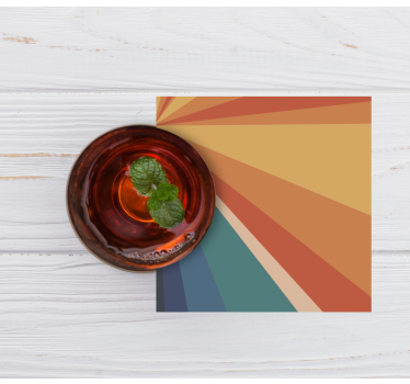 Sous verre rayons de couleur géométriques - TenStickers