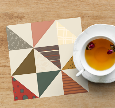 Sous verre segments de couleur géométriques - TenStickers