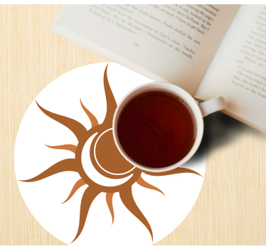 Sous verre symbole de soleil avec courbes - TenStickers