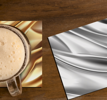 Sous verre vagues métalliques brillantes - TenStickers