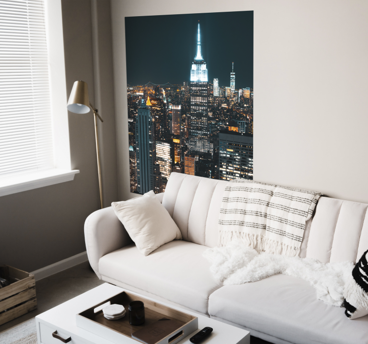 Poste de new york la nuit - TenStickers