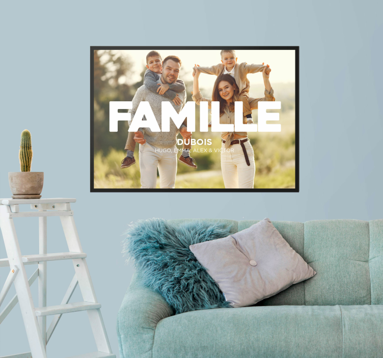 Poster photo de famille personnalisable - TenStickers