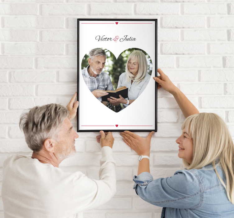 Poster personnalisable photo et nom - TenStickers