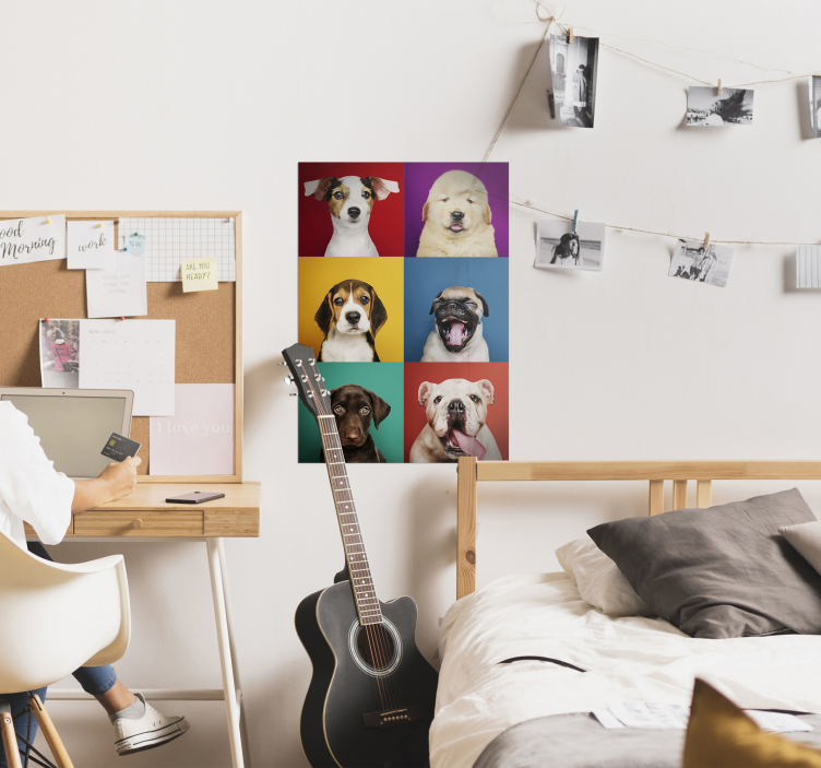 Conception d'impression d'affiche de chiot de chien - TenStickers