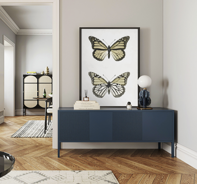 Impression d'affiche papillon vintage - TenStickers