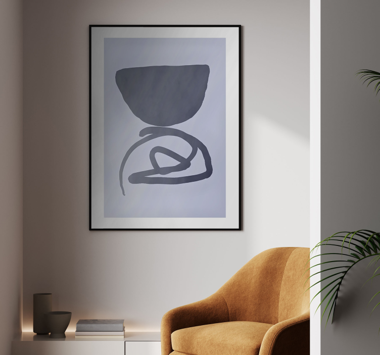 Poster abstrait cadre violet - TenStickers